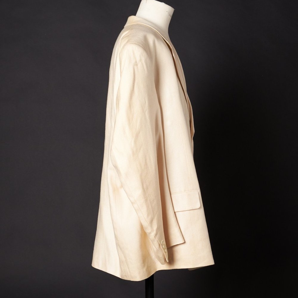 1980 Large Cream Suit Coat Blazer